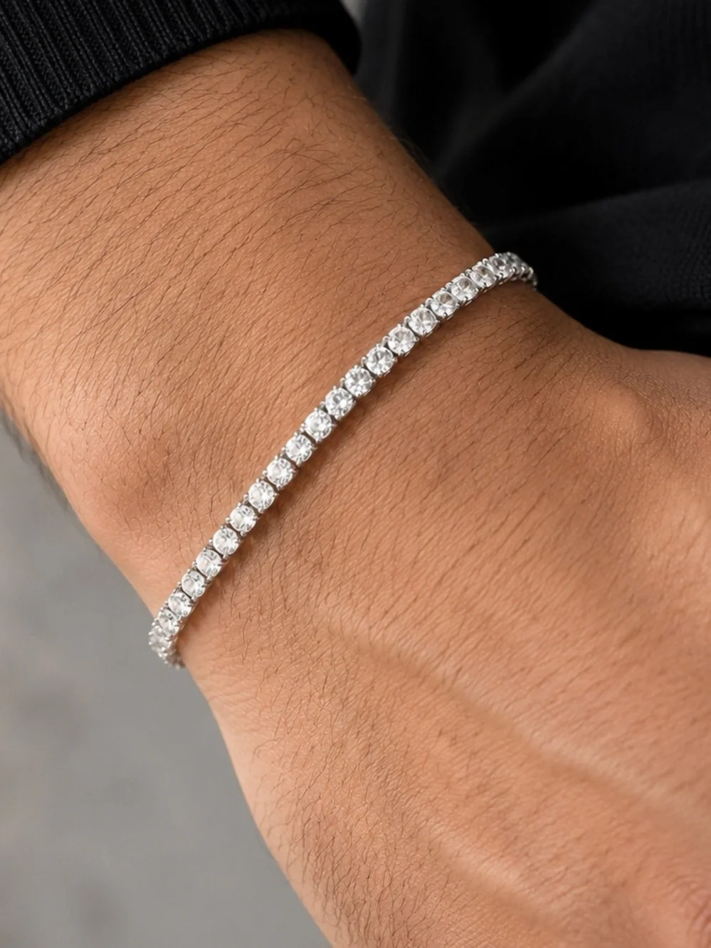 925 Silver, 13.5CTW Moissanite Tennis Bracelet - 7.5” - Picture 2 of 7
